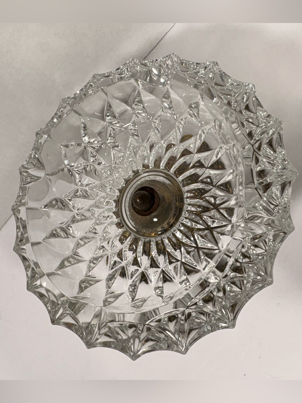 Vintage Crystal Gold Pedestal Ashtray Hollywood Regency - Picture 8 of 10
